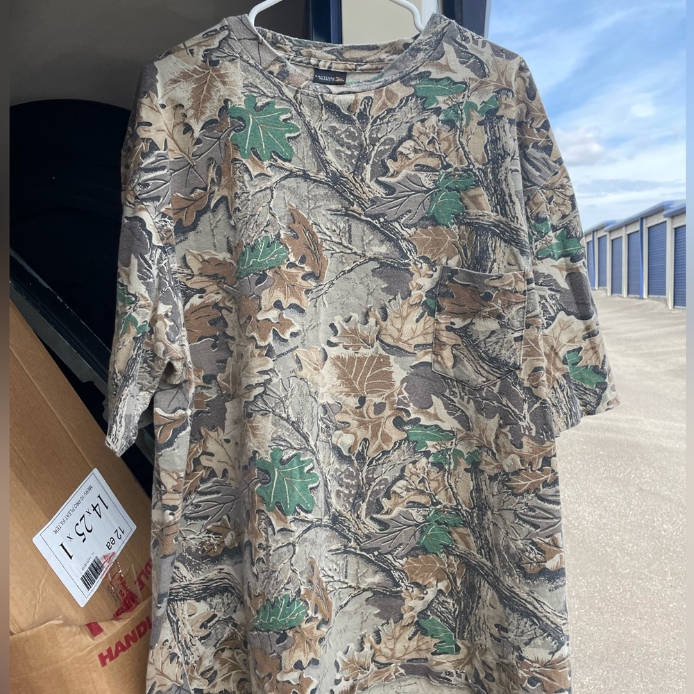 Mens 90s Vintage Camo Rattlers Brand Pocket T shirt Size XXL made in USA